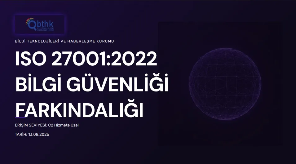 ISO 27001:2022 Bilgi Güvenliği Farkındalığı eğitim sunumu açılış görseli